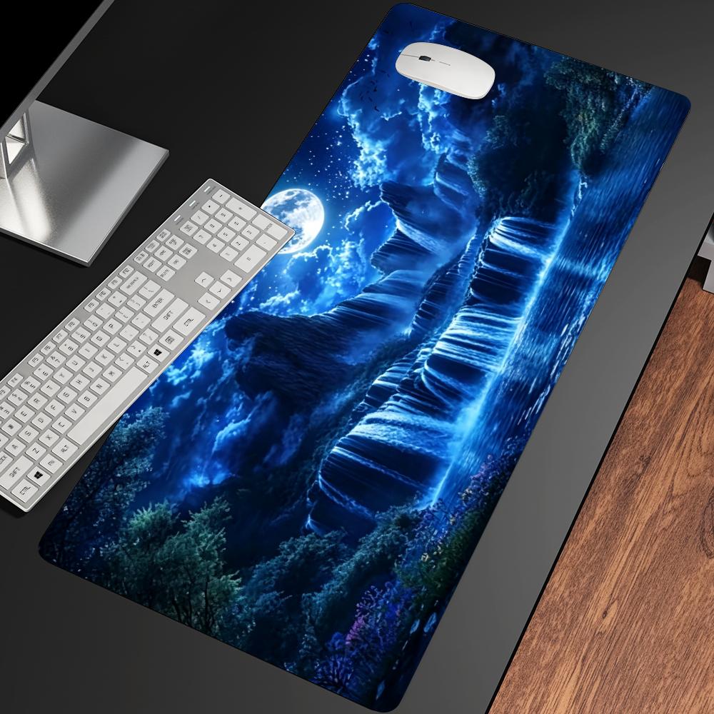 Gaming Accessories Organizer - Moonlit Waterfall Landscape Pc Gaming Accessories