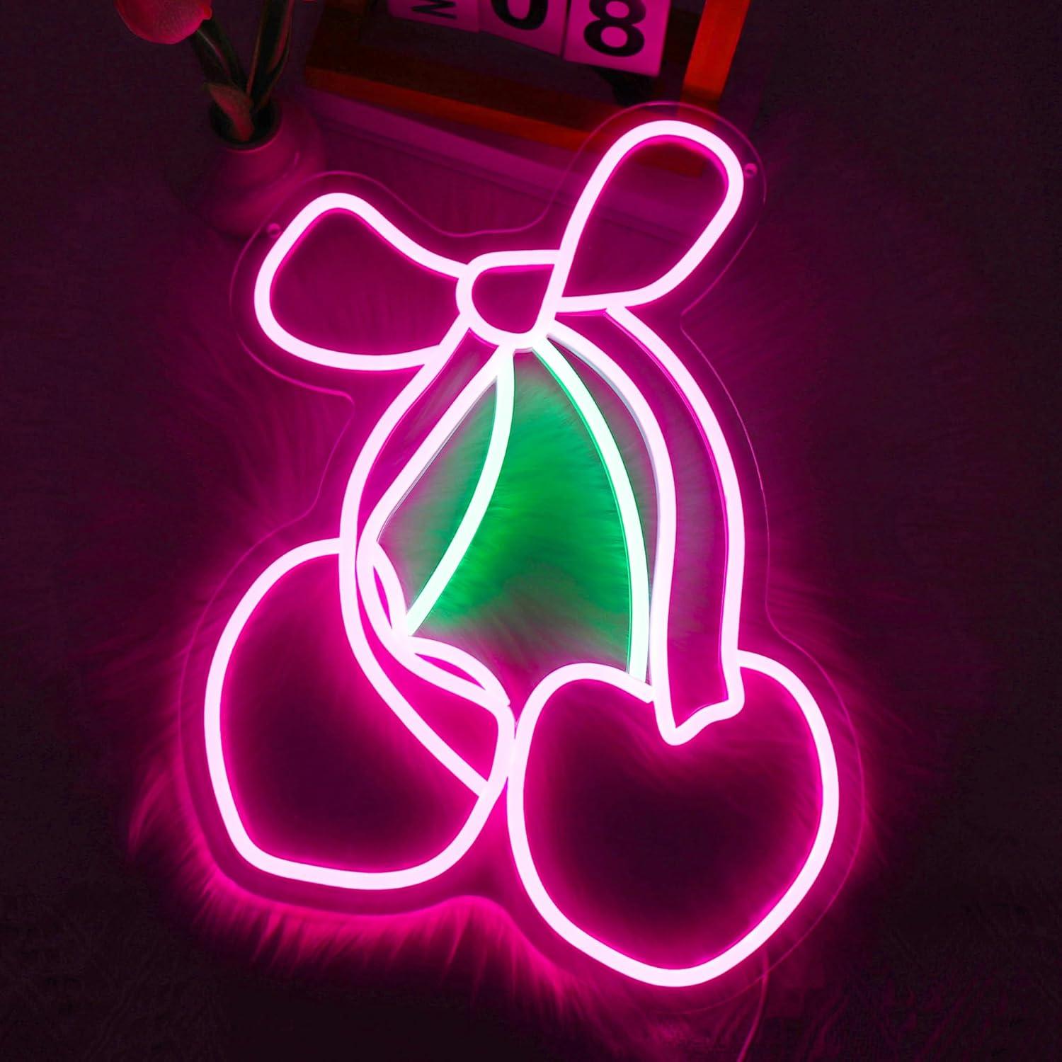 Cherry Bow Neon Sign USB Dimma - Gaming Accessories Shop ulasan dan harga