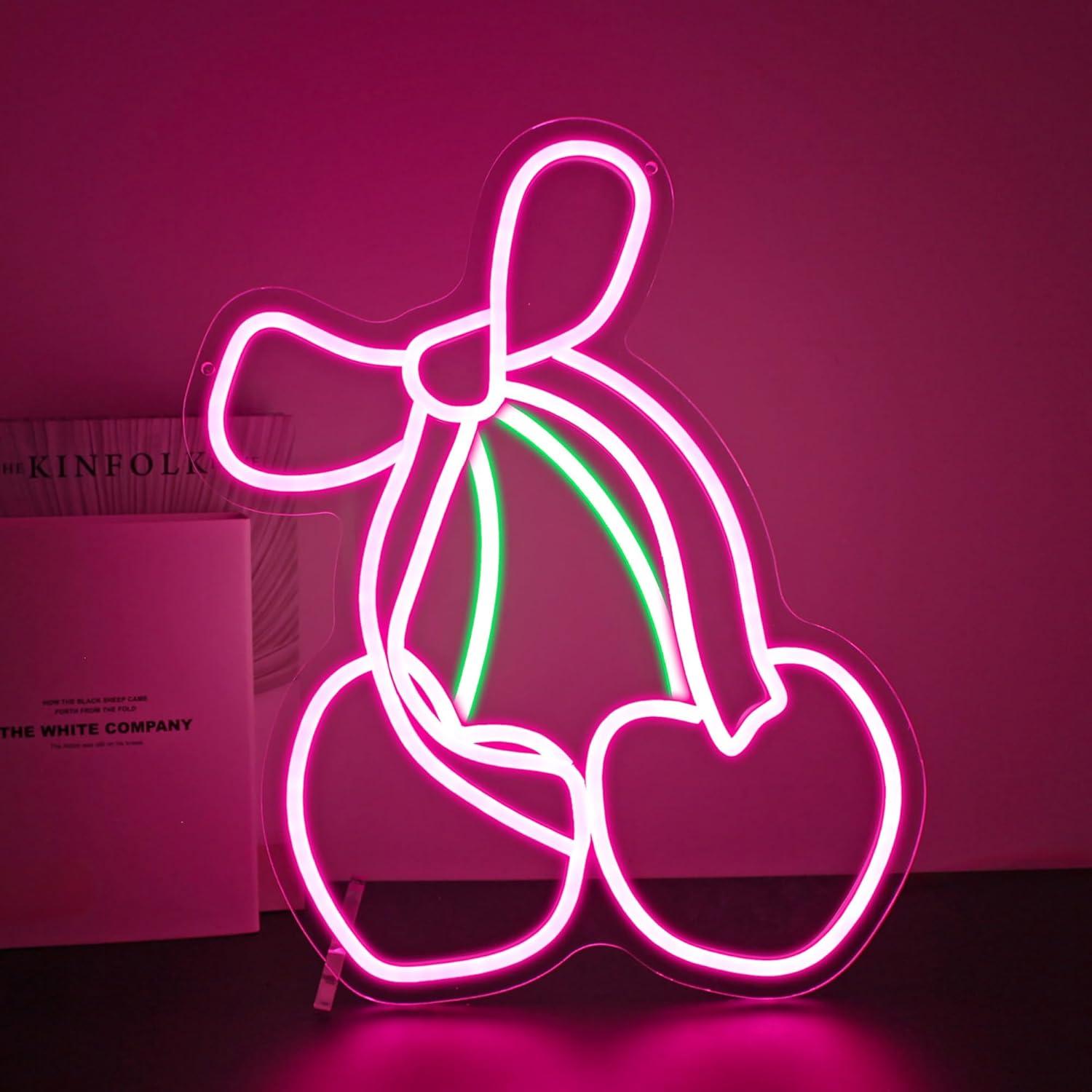 Cherry Bow Neon Sign USB Dimma - Gaming Accessories Shop ulasan dan harga