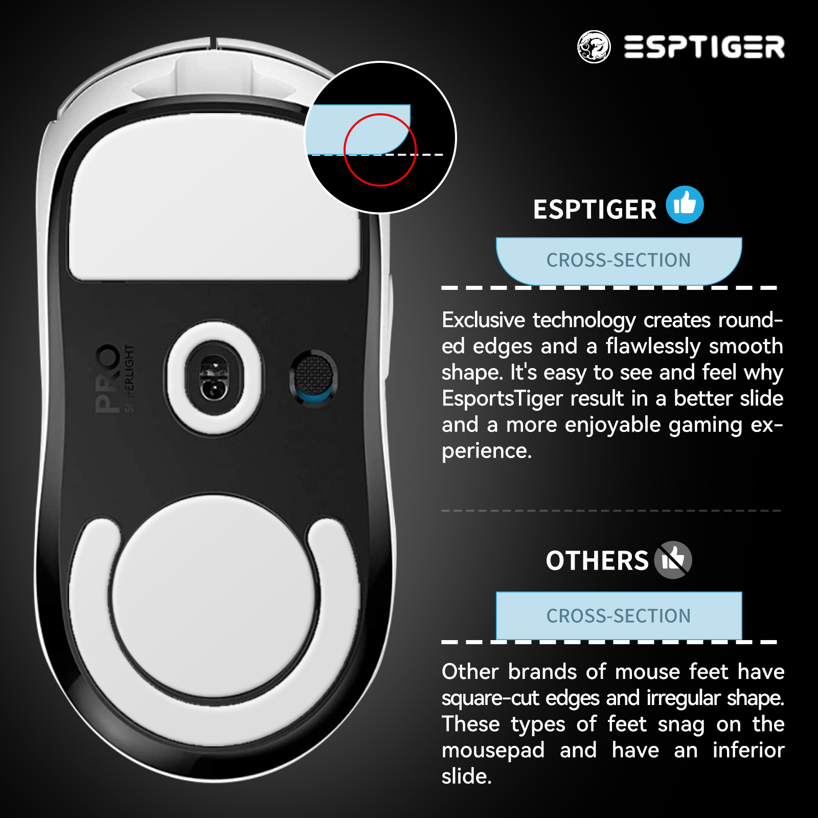 1Pack EspTiger ICE V2 Gaming M - Logitech Mouse G Pro X Superlight ulasan dan harga