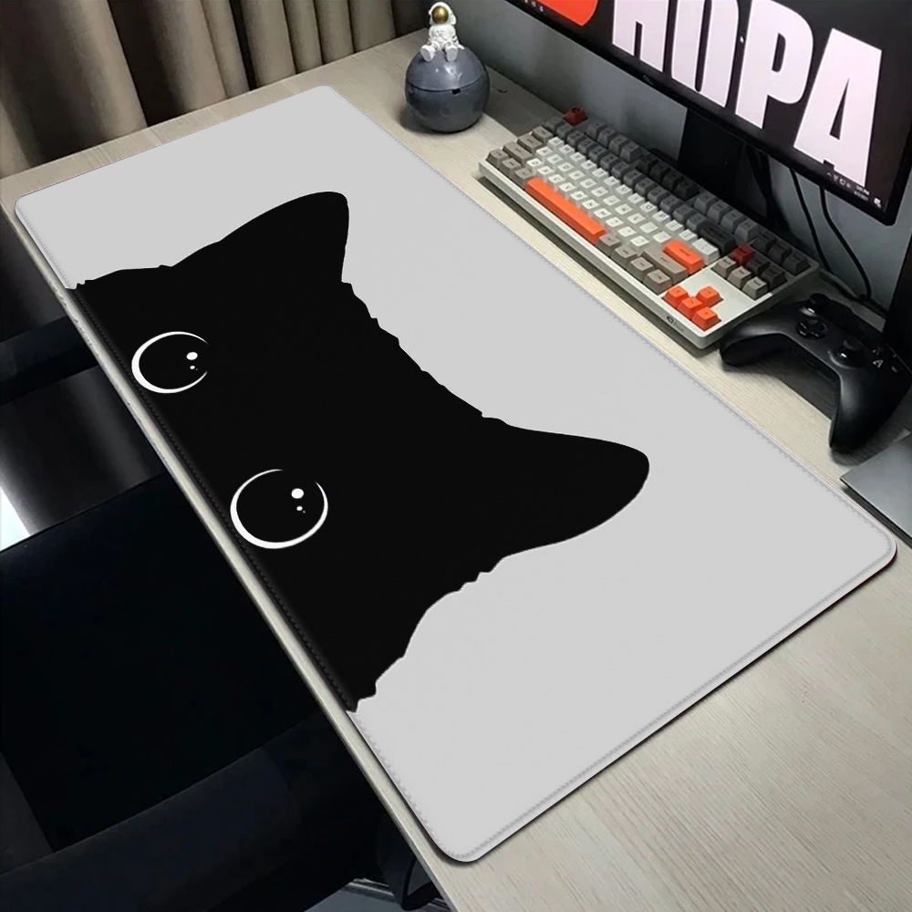 Funny black cat Mouse Pads Cut - Gaming Accessories Companies ulasan dan harga