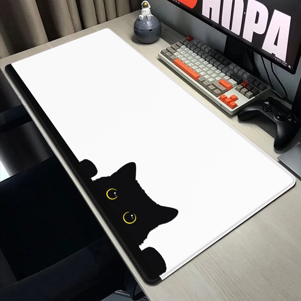 Funny black cat Mouse Pads Cut - Gaming Accessories Companies ulasan dan harga