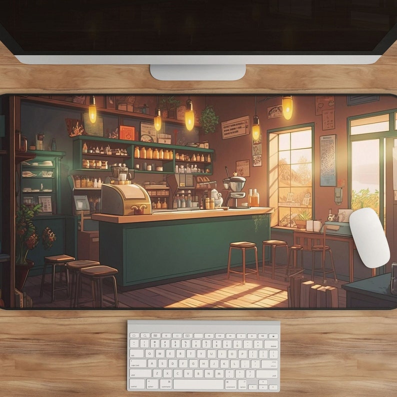 Kawaii Anime Desk Mat Coffee S - Gaming Accessories Shop ulasan dan harga