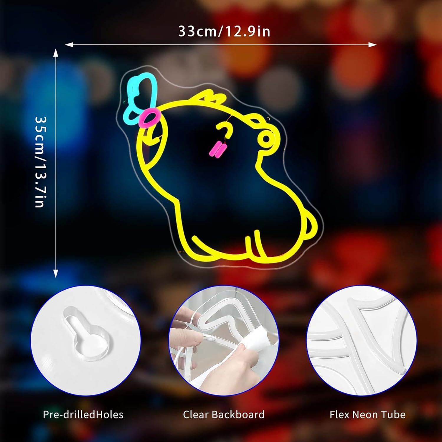 Capybara Neon Sign USB Dimmabl - Gaming Accessories Shop ulasan dan harga
