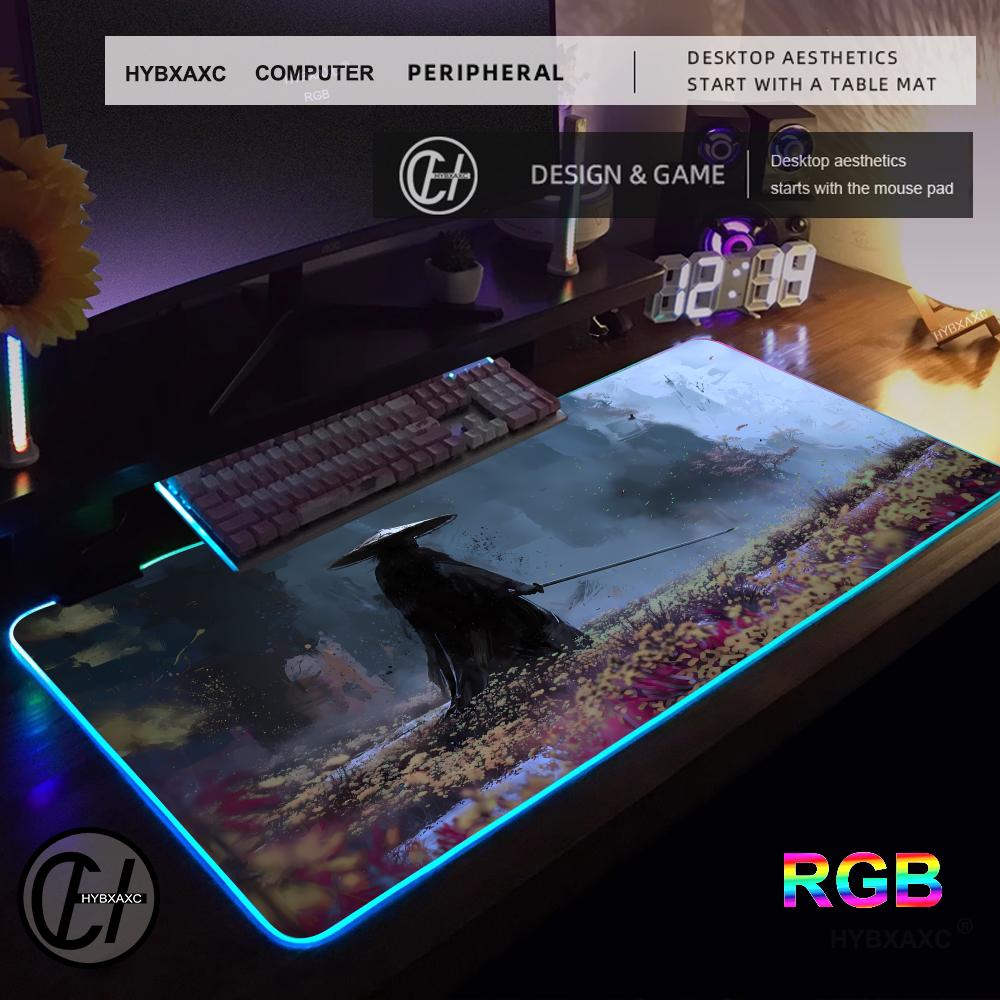 RGB Samurai Warrior Mouse Pad  - Gaming Accessories Companies ulasan dan harga