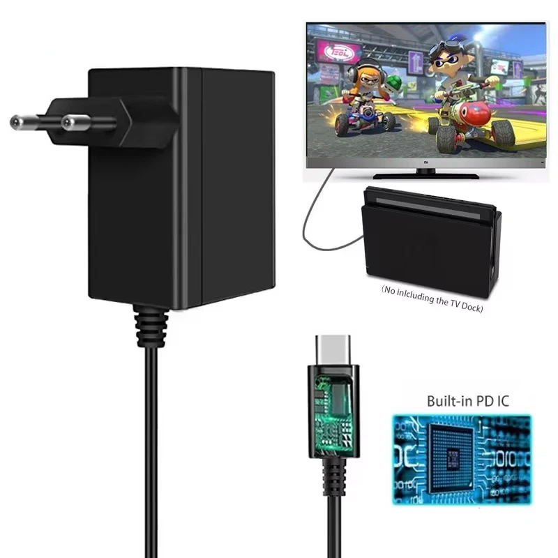 EU US UK Plug Adapter for AC C - Gaming Accessories Wall ulasan dan harga