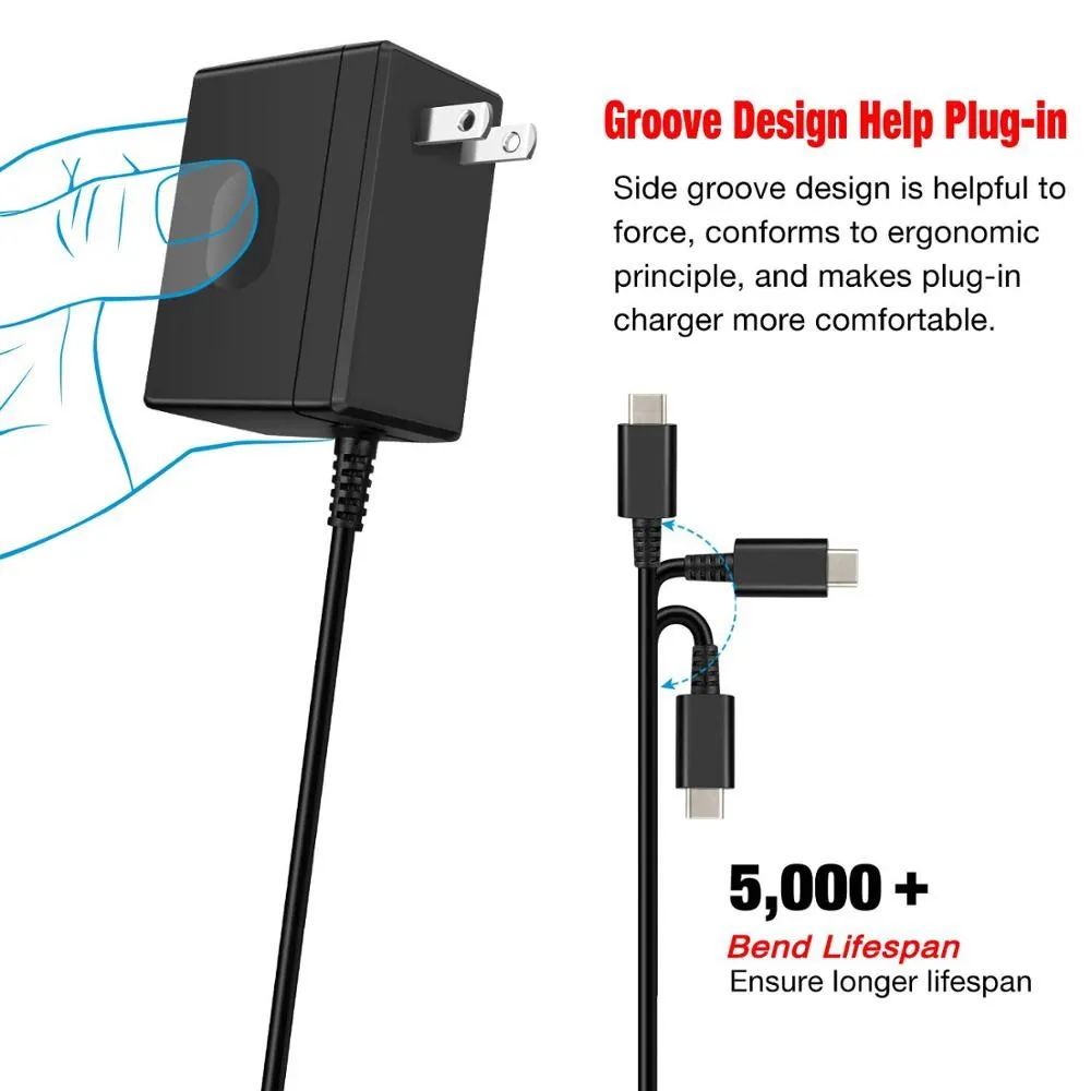 EU US UK Plug Adapter for AC C - Gaming Accessories Wall ulasan dan harga