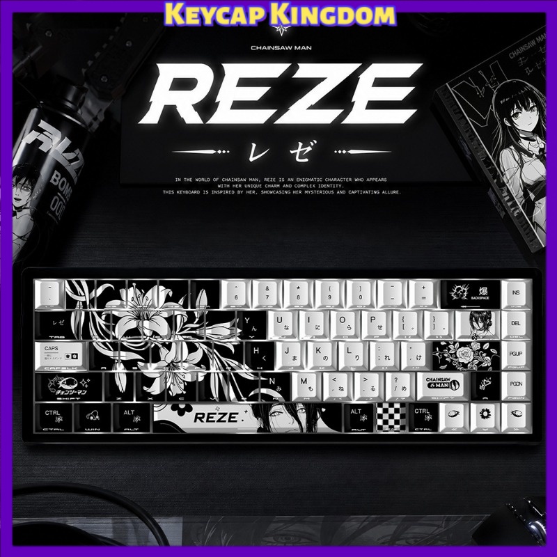 NEW Reze 5.0 Anime Keycaps Cha - Jjk Gaming Accessories ulasan dan harga