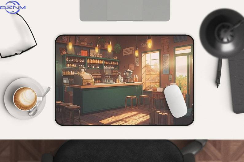 Kawaii Anime Desk Mat Coffee S - Gaming Accessories Shop ulasan dan harga