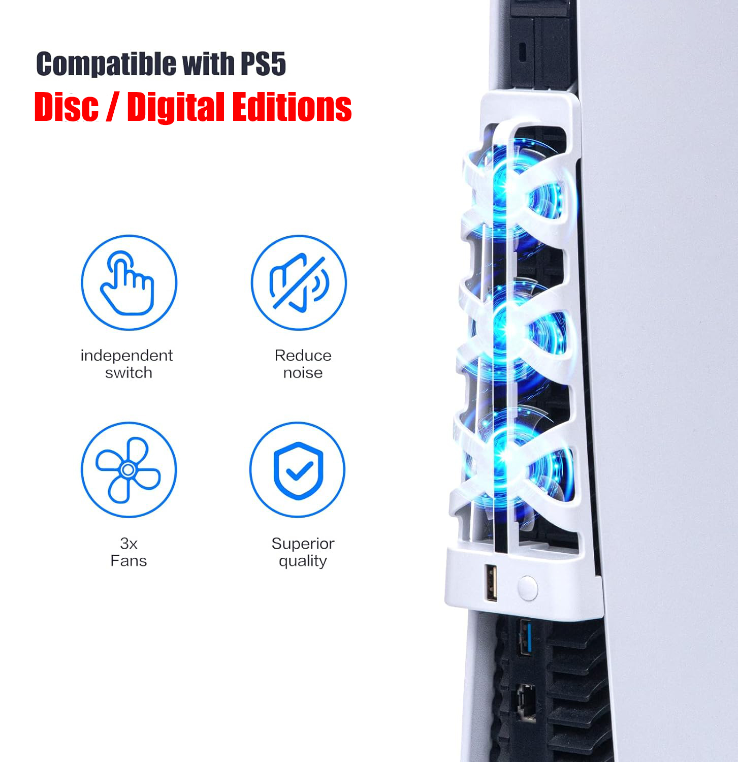 For PS5 Slient Cooling Fan wit - Gaming Accessories Playstation ulasan dan harga